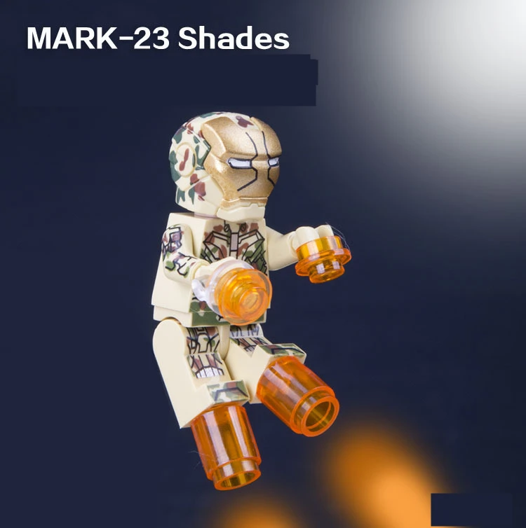Goede Enkele Verkoop Shades Camouflage Iron Man Mark 32 MK32 Avengers Super Heroes AVENGERS minifig Model Bouwstenen Kinderen Speelgoed