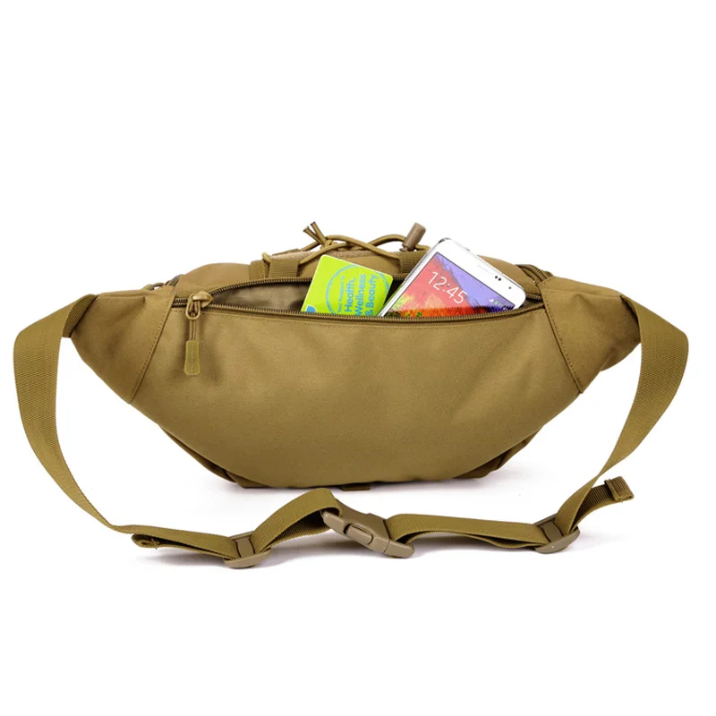 Günstige Wasserdicht Nylon Männer Fanny Pack Tactical Military Armee Taille Tasche Wandern Outdoor Camping Schulter Bum Gürtel Bum Sport Brust Taschen