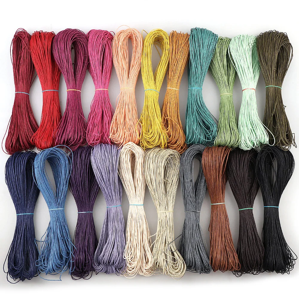 

1mm 70M/lot Colorful Cotton Wax Line Rope Stretch Cord Beads String Strap Rope DIY Jewelry Make Necklace Accessories