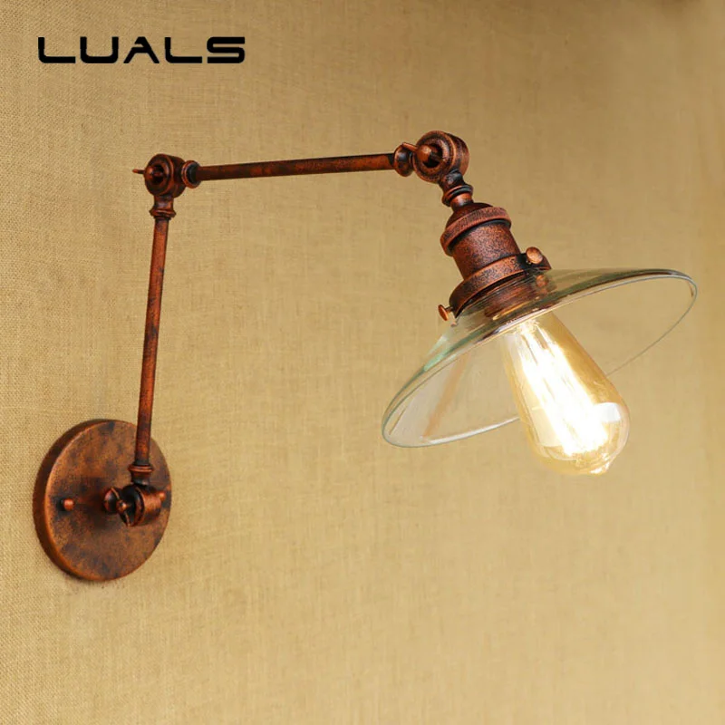Loft Retro Wall Light Personality Rusty Color Wall Lamp Cafe Bar