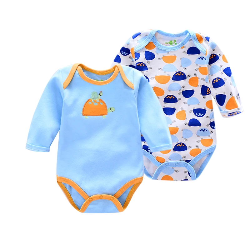 

Baby Boy bodysuits Dino/elephant long Sleeve infant Overall clothes newborn Jumpsuit 100%cotton Baby Girl Clothing 2 Piece/lot