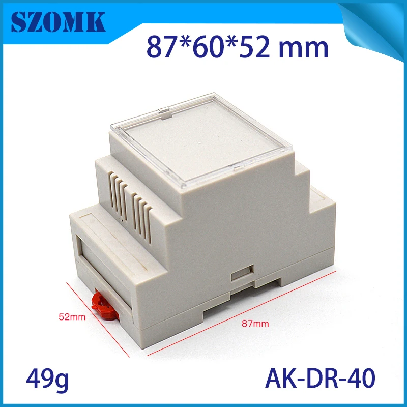 

1 piece, 87*60*52mm din rail plastic box enclosure junction box electronics plastic control housing PLC device enclosure