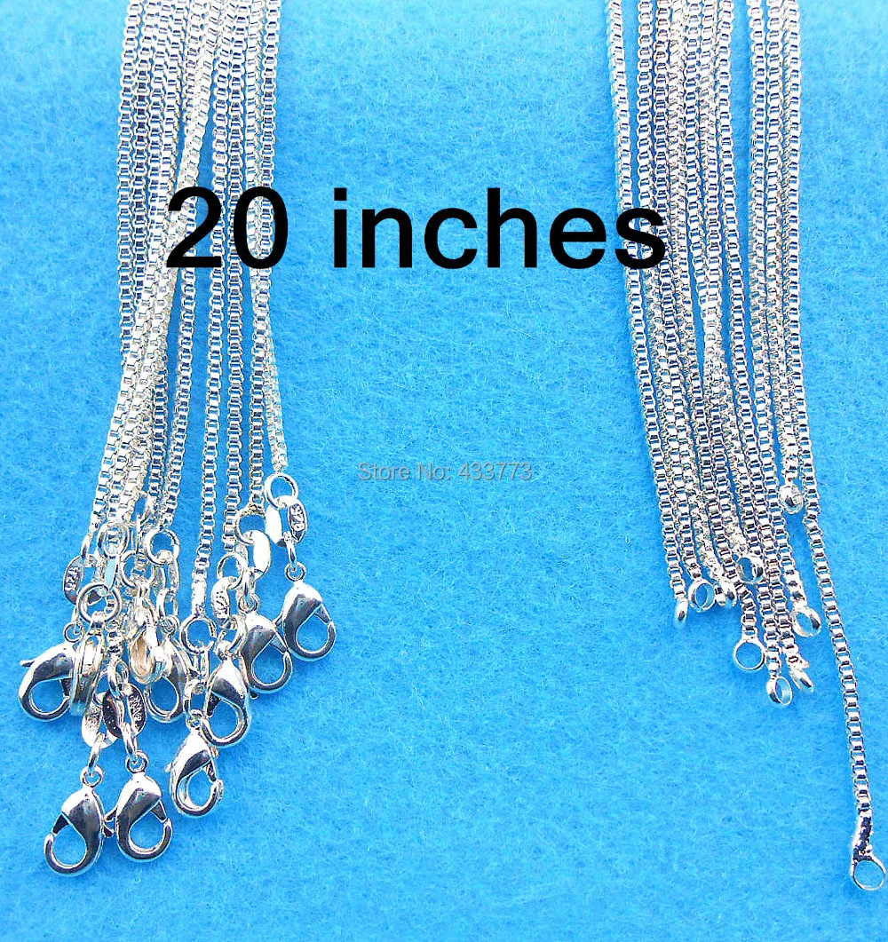 20 inch 925 Sterling Silver Free Shipping Necklace Silver925 Jewelry