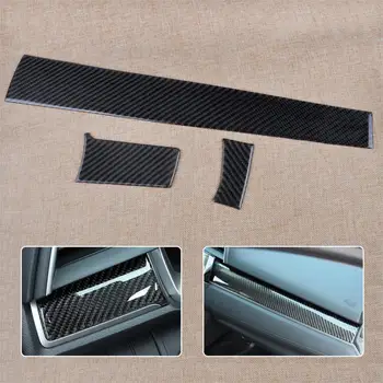 

CITALL 3pcs car-styling Carbon Fiber Center Console Dashboard Cover Trim Sticker Fit for Honda Civic 10th 2016