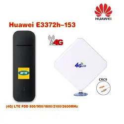 Разблокировка HUAWEI E3372 E3372h-153 150 Мбит/с 4G LTE USB модем, usb модем двойной антенный порт