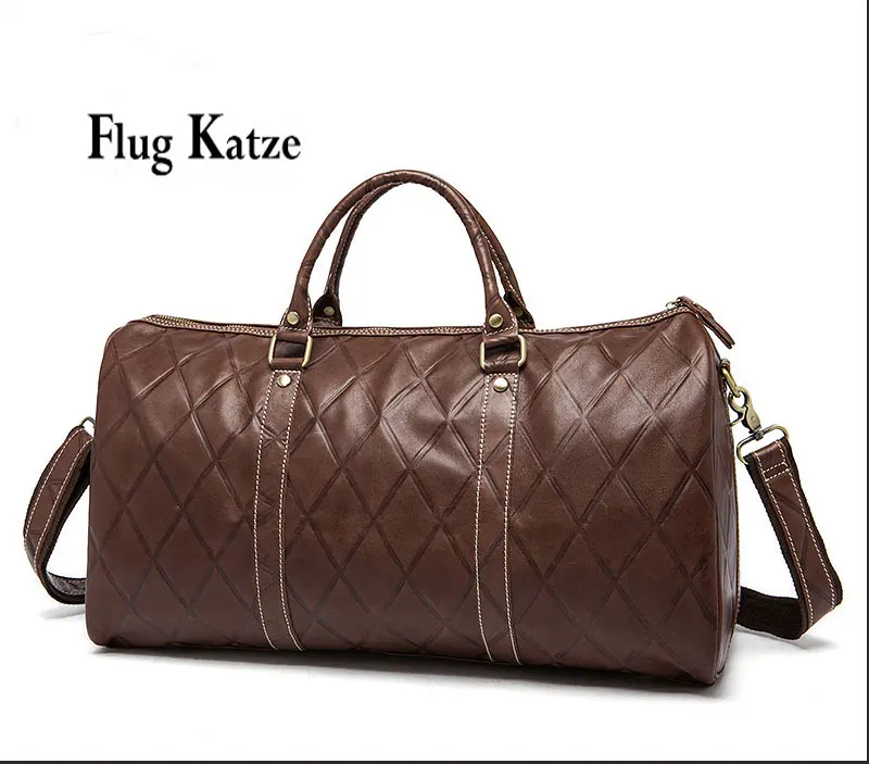 Flug katze High Quality Men Travel Bag genuine Leather Fashion Male Handbag Vintage Shoulder Bag Brands Men Messenger Duffel Bag Flug katze High Quality Men Travel Bag genuine Leather Fashion Male Handbag Vintage Shoulder Bag Brands Men Messenger Duffel Bag