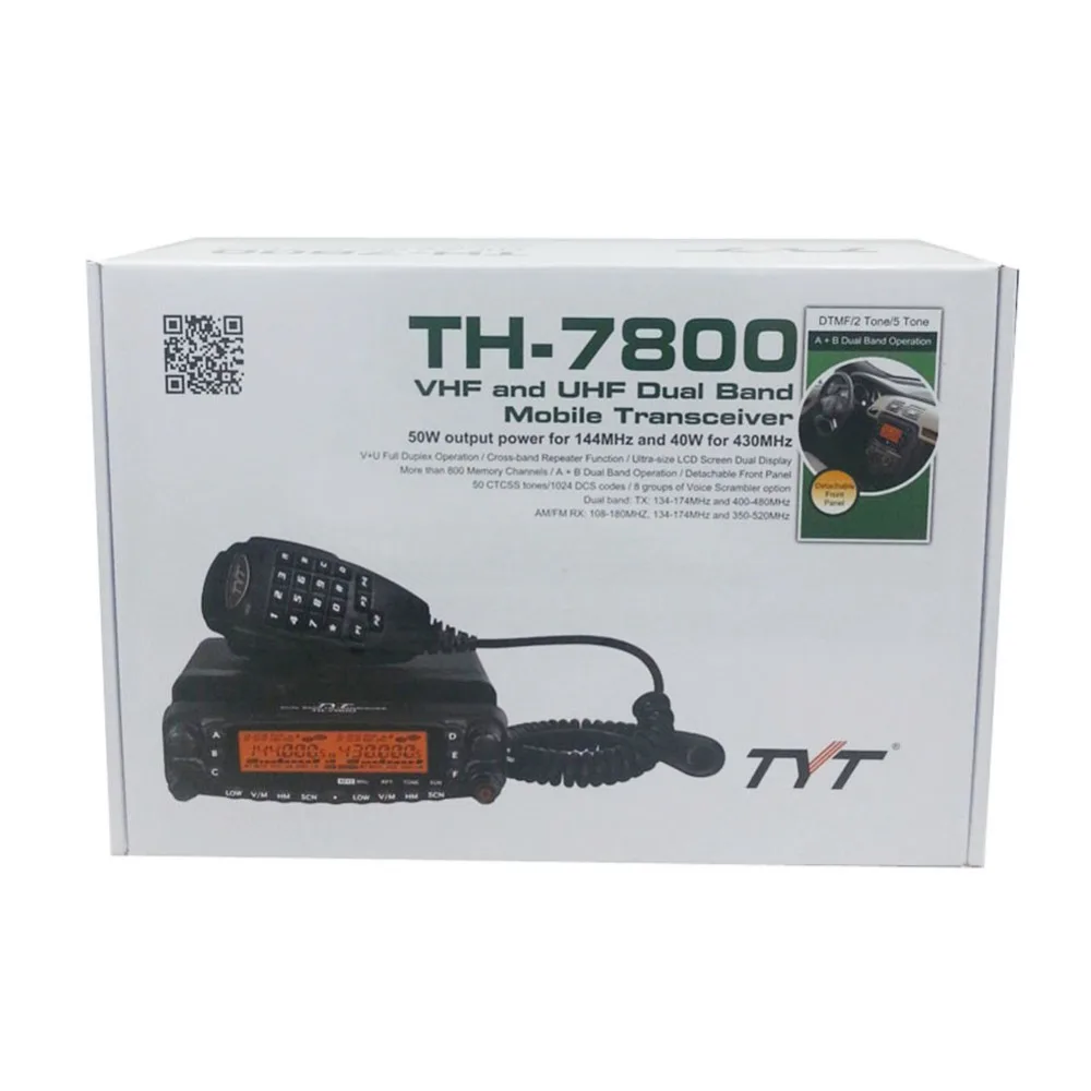 Tyt Th-7800 50w Car Radio Dual Band136-174400-480mhz Amateur Mobile  Transceiver Th7800 Woki Toki Walkie Talkie AliExpress