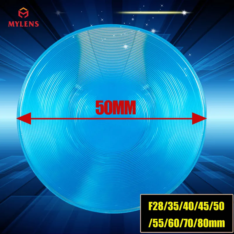 

2 pcs/lot Diameter 50 mm Focal length 55 mm 3D virtual reality glasses storm mirror DIY VR glasses Fresnel Lens