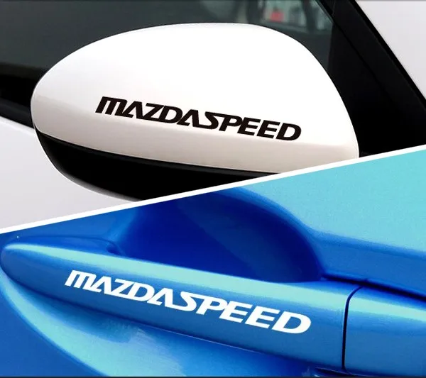 

4PCS/SET Hight Quality Customized DIY Car Styling Adhesive Stickers Word Design for Mazda Speed Door Handle scratch free