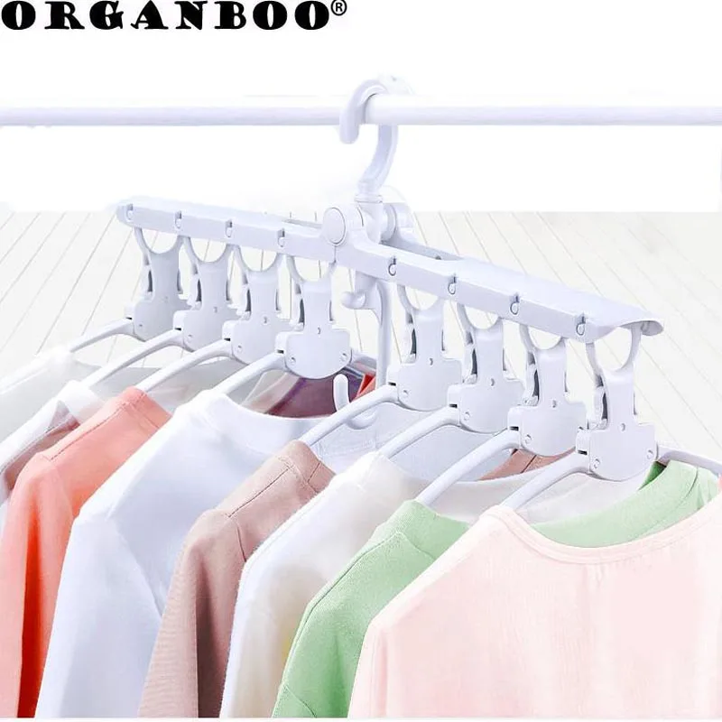 

ORGANBOO 1PC Household Drying Rack Clothing Multi-layer Folding Magic Hanger Storage Foldable Artifact Clothes Rack