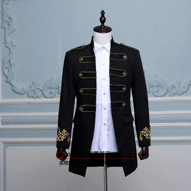 New Men Singers Stage Jacket Male Singer Stage Costume Slim