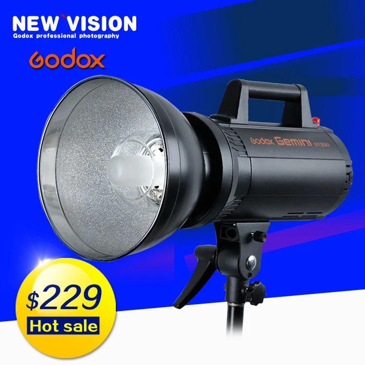 

Free Shipping New Godox Studio Flash Strobe GT Series 300 GT300 (300WS Professional Photo Flash Light) 220V