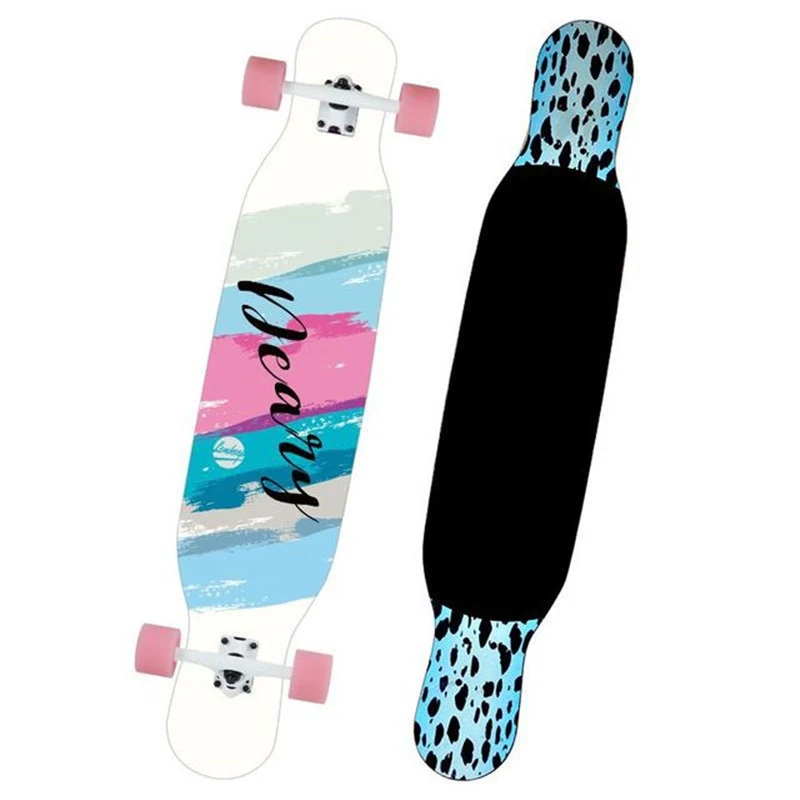 Kopen Gratis Verzending 4 Wielen Professionele Dansen Longboard Dek Voor Vrouwen Meisjes Downhill Freestyle Straat Skate Longboard Skateboard
