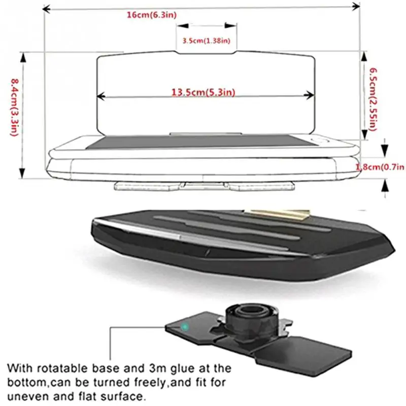 

New Universal Car Phone GPS Navigation Bracket HUD Head Up Projection Display Bracket Holder