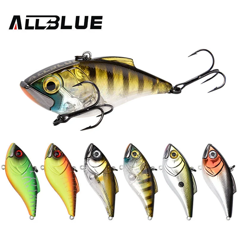 Allblue مهرج 70 ثانية غرق lipless crankbaits الصيد السحر الطعم الثابت vib الاهتزاز اصطناعية كل عمق الشتاء الجليد الصيد معالجة