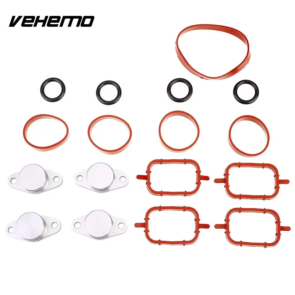 

Vehemo Swirl Flap Blank Aluminium Rubber Swirl Flap Blanking Plate Replacement Intake Manifold Gasket Durable for BMW