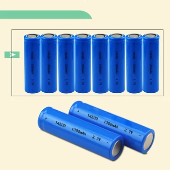 

Centechia 1 Pcs/Set High Capacitance 14500 Battery 3.7V 1300Mah Rechargeable Battery For Led Flashl
