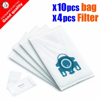 

10Pcs/Lot Hepa Vacuum Cleaner DUST BAGS With FILTERS For Miele Type GN Deluxe Synthetic Vacuum & 4 Filters S2 S5 S8 C1 C3 BPfire