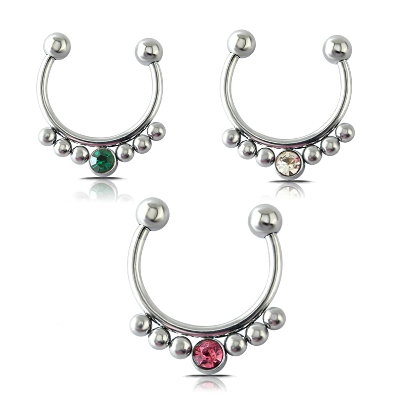 1.2*10*3/3mm Ring In The Nose Piercing Colourful Crystal Rings Hot Product Body Jewelry | Украшения и аксессуары