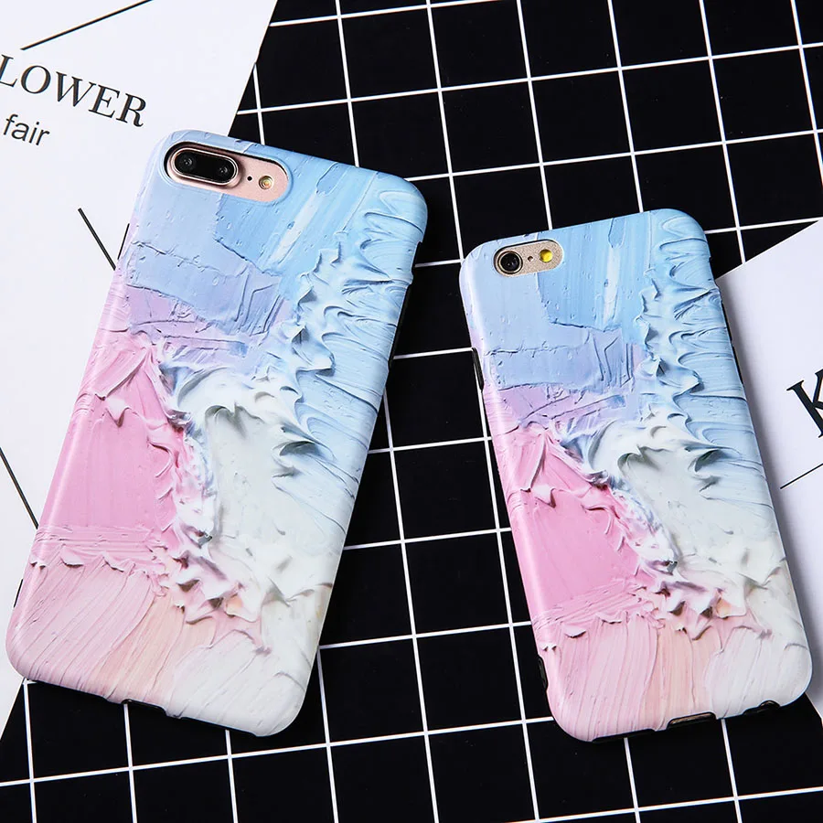 Fashion DIY 3D Colorful Graffiti Painting Print Phone Cases For iPhone