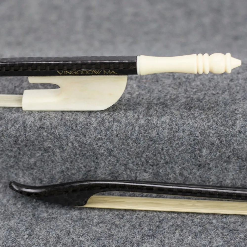 Textured Carbon Fiber Baroque VIOLIN BOW Natural Ox Bone Frog and Screw