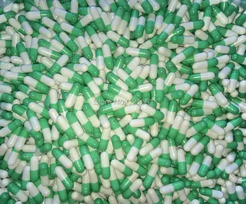 

0# 2,000pcs!Light Green-White Colored HPMC Vegetable Empty Capsules,Vegetarian Capsules! closed or seperated capsules available!