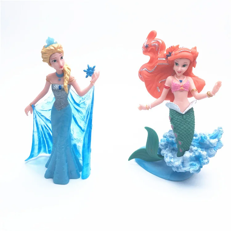 Disney Toys 10-12cm Princesses Frozen Elsa Figure Snow White Ariel Bella Tinker Bell Mermaid Pvc Action Figure Model Doll Disney Toys 10-12cm Princesses Frozen Elsa Figure Snow White Ariel Bella Tinker Bell Mermaid Pvc Action Figure Model Doll