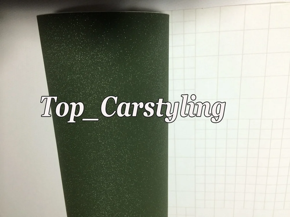 army green matte sandy glitter frosty car wrap film apa 3m (4)