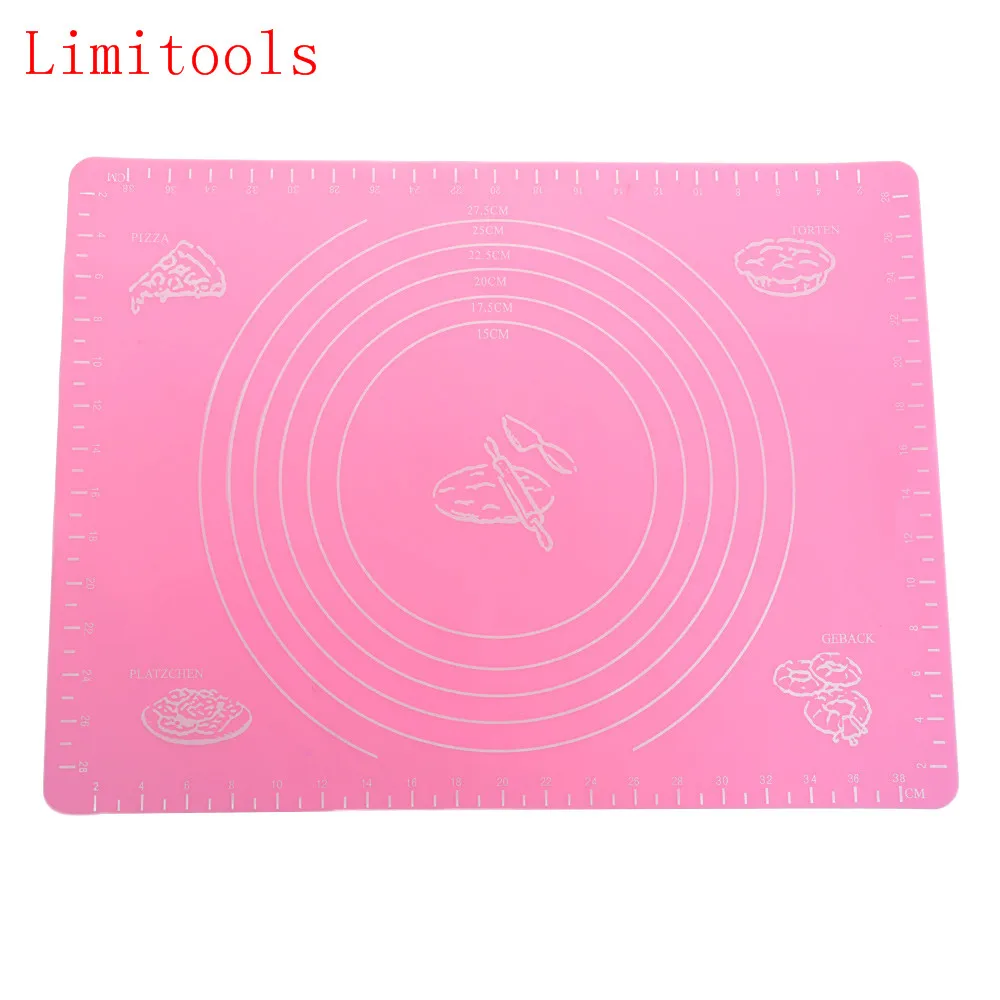 30 40cm Silicone Rolling Fondant Mat Cake Dough Fondant Rolling