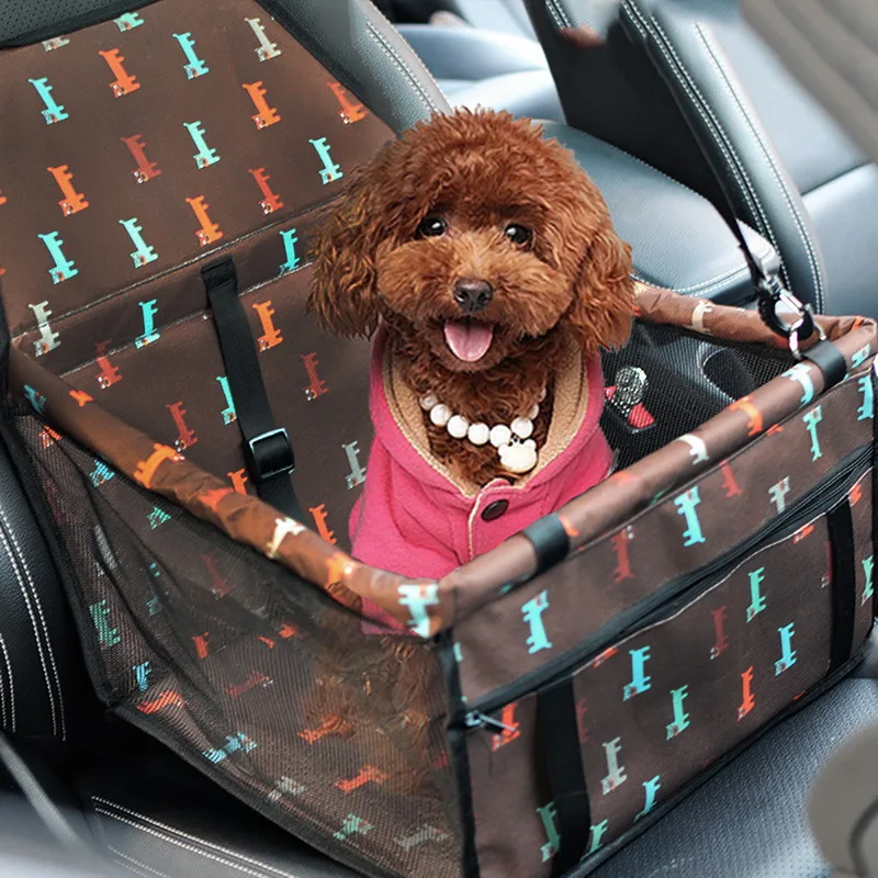 Hoomall Pet Dog Cat Carrier Basket Pet Car Seat Carrier For Small Dogs Foldable Car Booster With