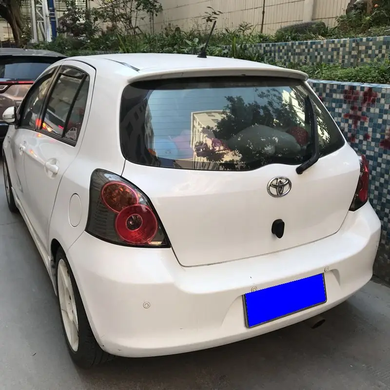 Для 2008 2013 Toyota Yaris Спойлер ABS Материал заднее крыло автомобиля праймер цвет задний