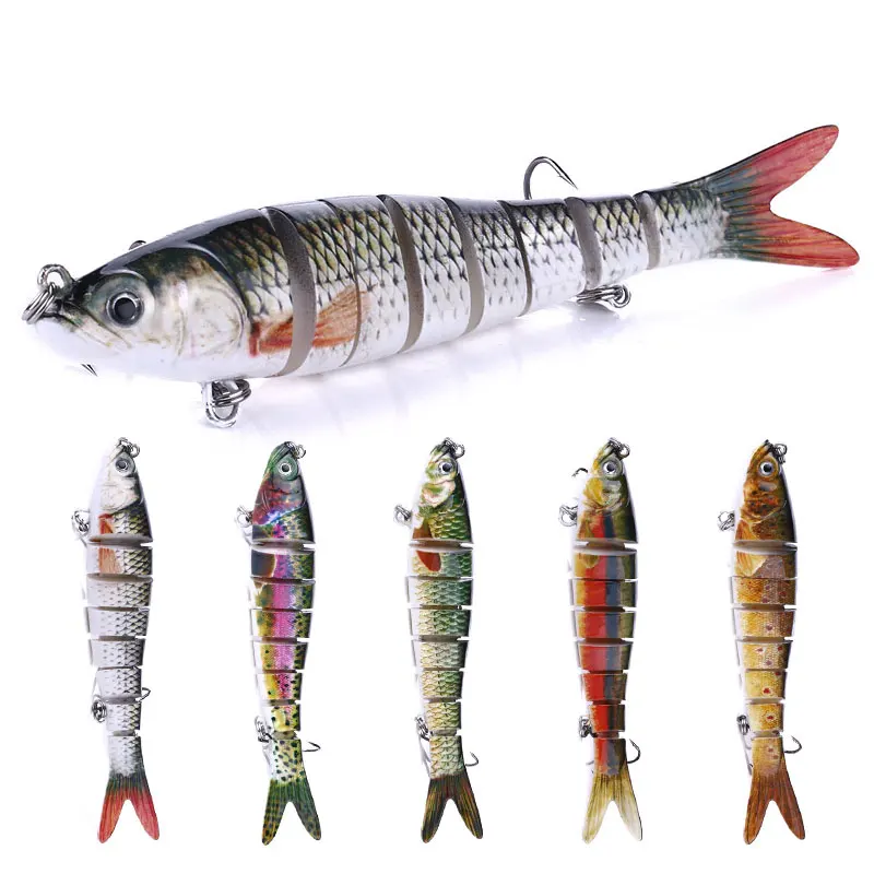 6PCS Multi Jointed Fishing Lures Sinking Wobblers Swimbait Hard Bait Crankbait