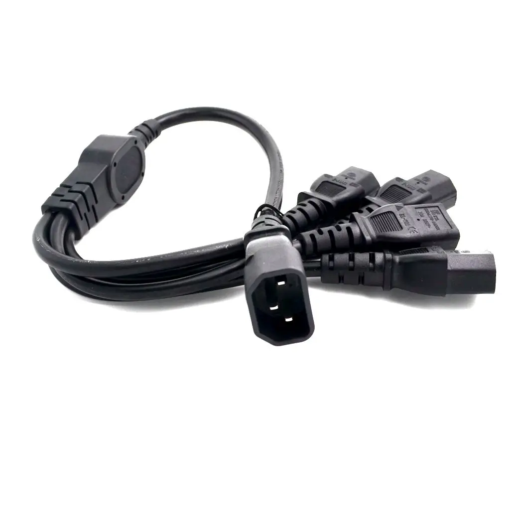 Штепсельная Вилка IEC 320 C14 4 x C13 разветвитель типа Y 250 В/10A #|splitter power cord|power cordsplitter |