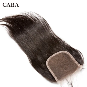 

Straight Closure With Baby Hair Brazilian Remy Hair Lace Closure With Baby Hair Unprocessed 4"x4" Free Part Natural Color CARA