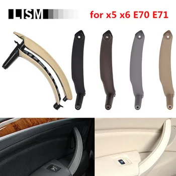 

Black Beige Brown Left Right Car Interior Door Handles for BMW X5 E70 X6 E71 E72 Inner Doors Panel Handle Bar Pull Trim Cover