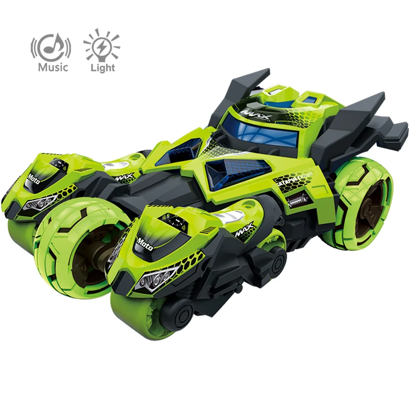 1:32 Batmobile преобразование электрической энергии модели автомобилей из сплава игрушки 3 в 1 гоночный автомобиль катапульта игрушки для детей - Цвет: with box green