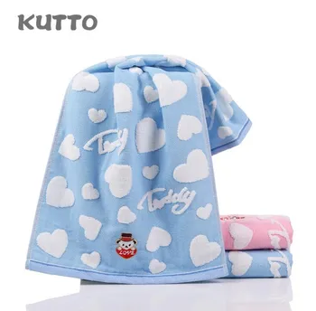 

Kutto Gauze love weave pure cotton embroidery little bear towel 34*75cm