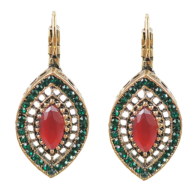 Fashion  Crystal Turkish Evil Eye Stainless steel Stud Earrings