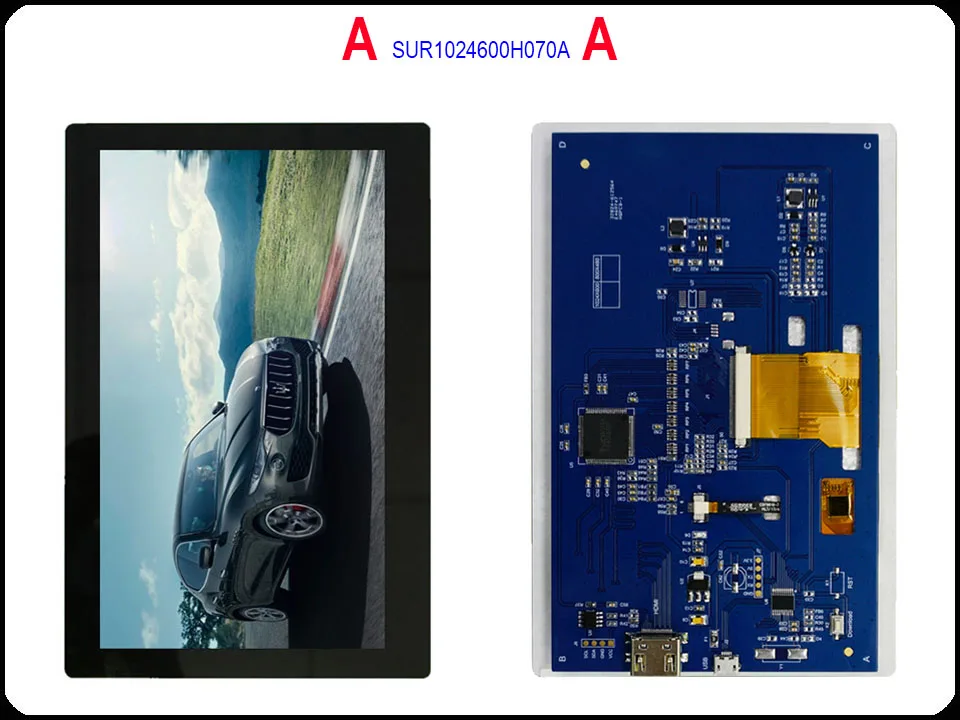 " 7,0 дюймов 1024*600 TFT HDMI ЖК-модуль дисплей монитор экран с USB емкостной сенсорной панелью аудио выход для Raspberry Pi