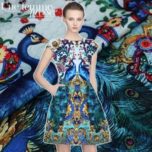 95*140 см/шт. Феникс Цифровая живопись жаккардовая парча плюшевая ткань для платья пальто дешевые ткани tissu au метр потертый шик DIY