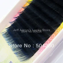 Модные 4 лотка темно-синие красочные индивидуальная норка накладные ресницы расширение накладные ресницы 14 мм 12 мм 10 мм 8 мм