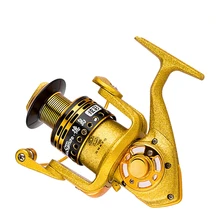 Высокопрочный двойной подшипник спиннинговая Рыболовная катушка 14 подшипниковых шариков металлическая Катушка спиннинговая Катушка лодка рок золото рыболовное колесо