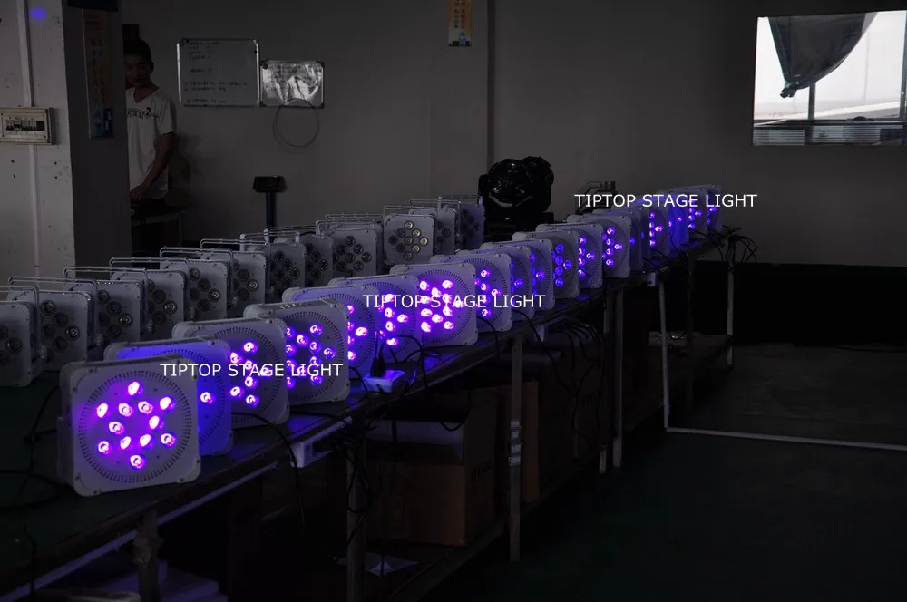 4xlot RGBWA УФ 12x18 Вт светодиодный беспроводной DMX Smart Par свет 24500mha Батарея работает освещение для сцены вечерние события DJ освещение