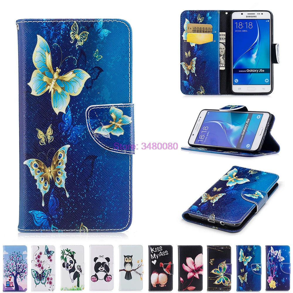

Flip Wallet Case for Samsung Galaxy J5 2016 J 5 J510 J510FN J510h Painted Phone Leather Cover for Samsung J56 SM-J510FN DS Cases