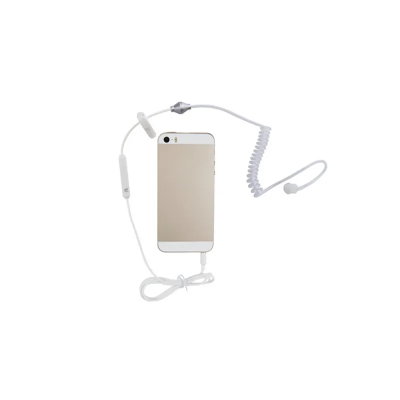 Acoustic Radiation Protection Air Tube Earphones with Microphone & Volume Control