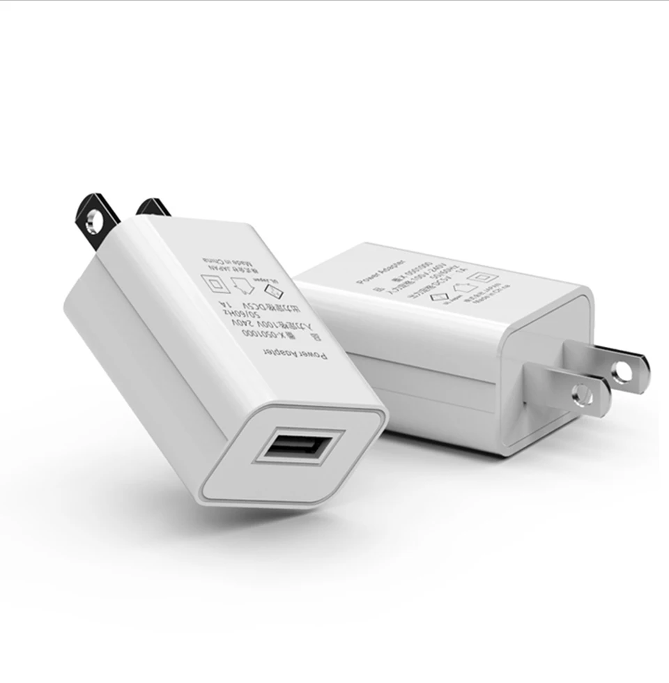 5V1A USB Charger Adapter Travel Wall US Standard Mobile Phone High Quality Electronic Plug Stable Charging White and Black (12)