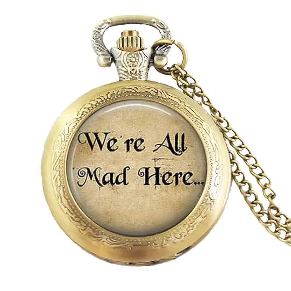 Ожерелье с надписью Movie Alice in Wonderland ювелирное изделие 1 шт. карманные часы из