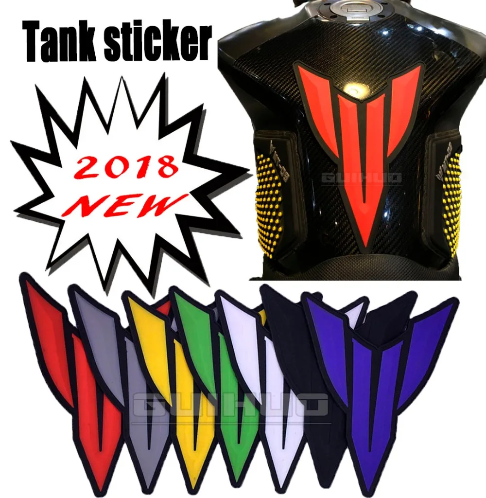 

2018 New 3D Rubber sticker Motorcycle Tank sticker Fuel Gas Tank Pads Tank Protector Tank decals For all yamaha. MT09 MT07MT03R3