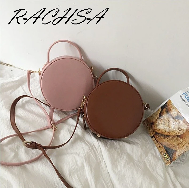 

2018 Chic Small Round Bag Handbag Designer Women Candy Color Crossbody Bag Casual Shape Tote Girls Shoulder Bag Bolsas Feminina