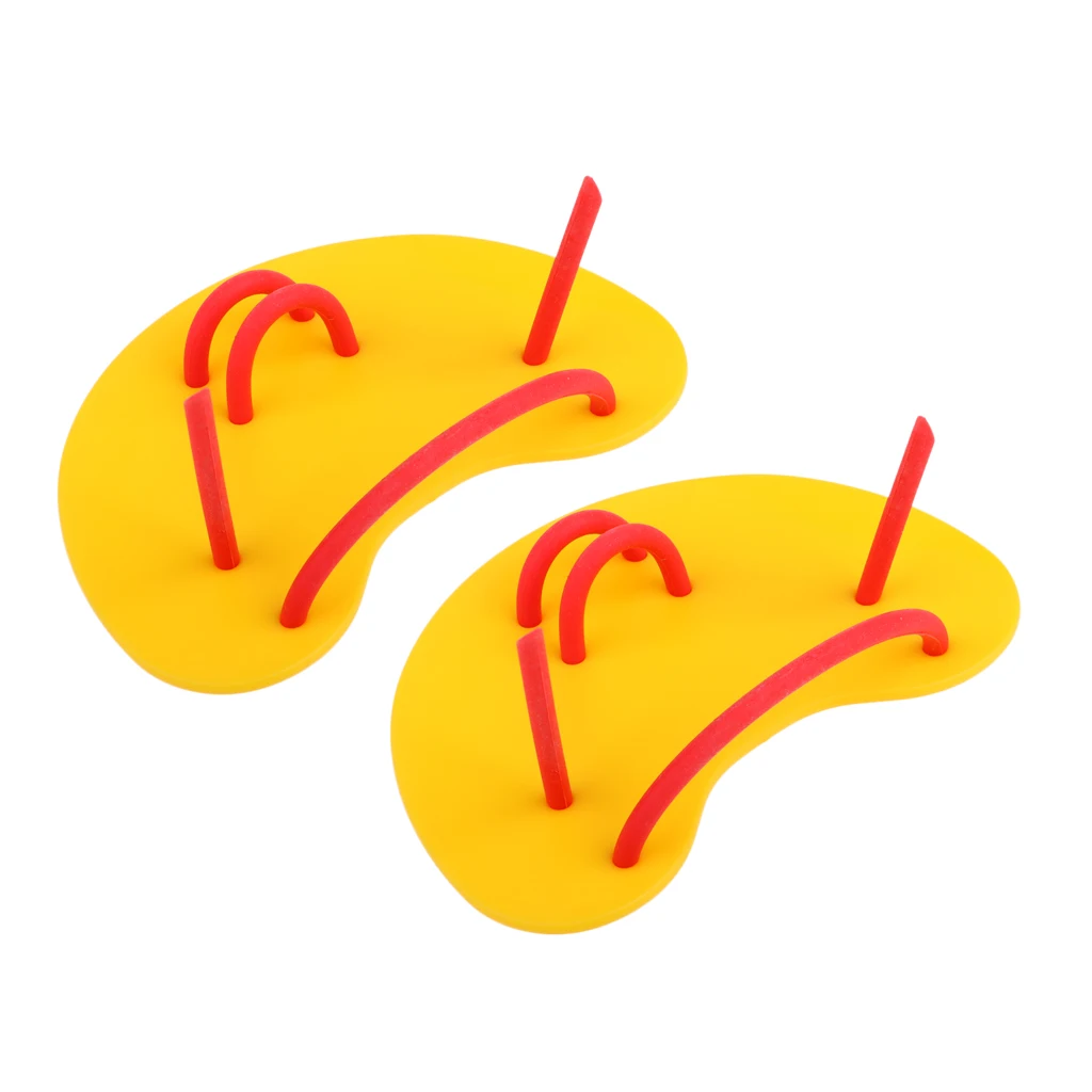 1 Pair Swim Hand Paddles Finger Fins Unisex Rubber Palm Wear Gloves for Swimming Diving Surfing Water Sports for Adults Kids